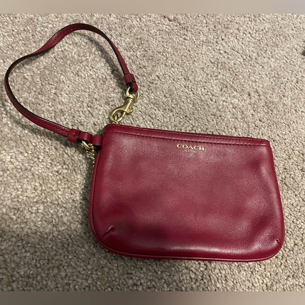 Coach Wristlet - Burgundy